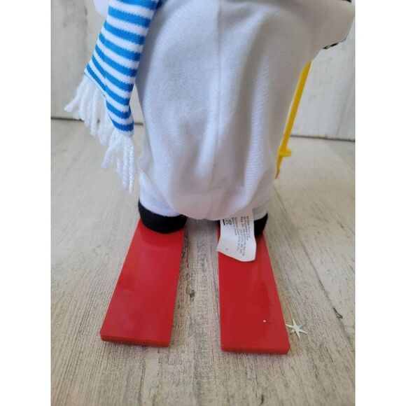 Ski skiing singing snowman AS IS plush Xmas decor - Picture 6 of 9